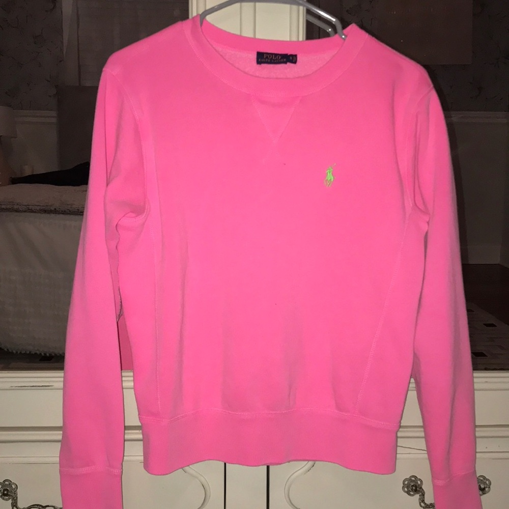 hot pink polo ralph lauren sweater